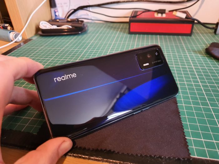 Realme GT 5G in the building